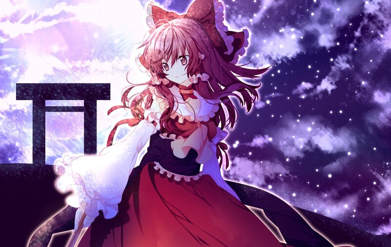 anime girl with red dress