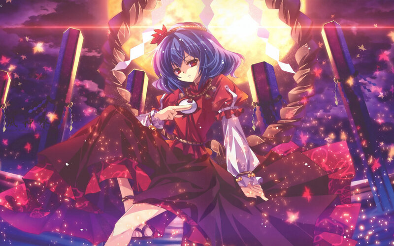 anime girl with red dress