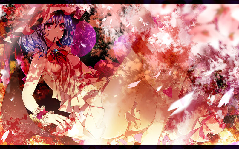 Anime Girl with Red Dress — Dramatic, Spring