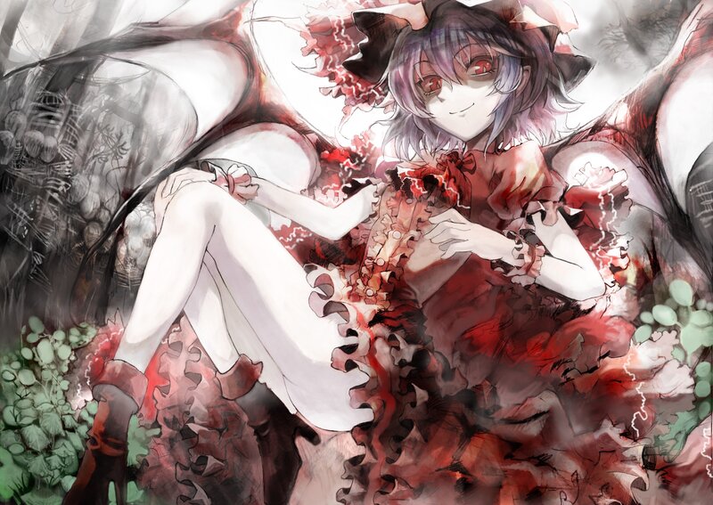 Anime Girl with Red Dress — Dramatic