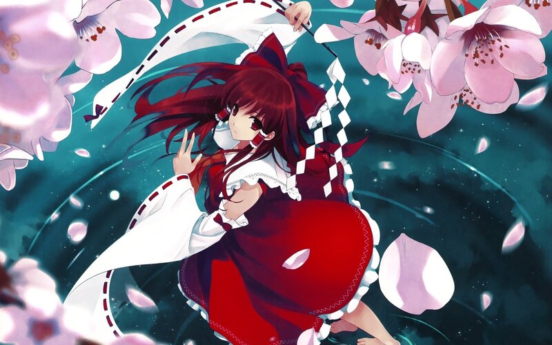 Anime Girl with Red Dress — Dynamic, Spring