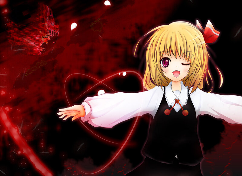 anime girl with red energy