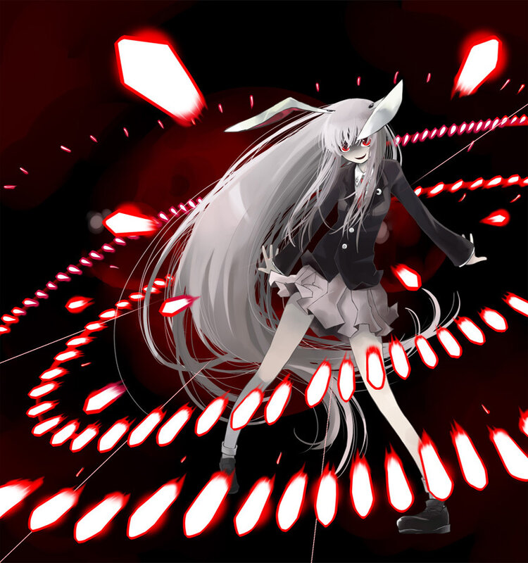 anime girl with red energy