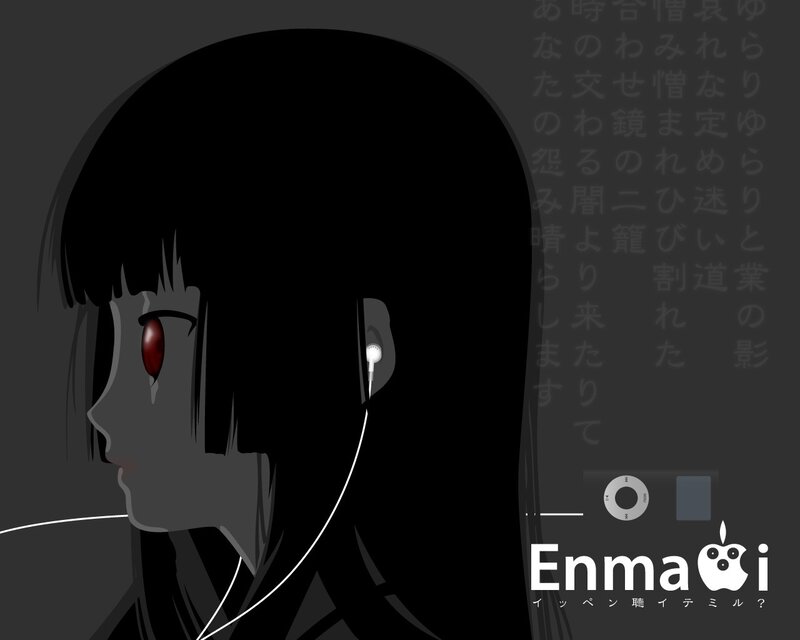anime girl with red eye