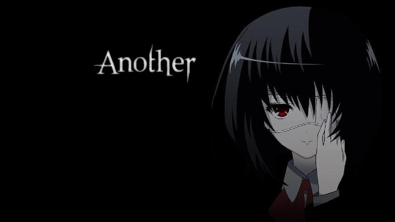 Anime Girl with Red Eye — Black, Dark