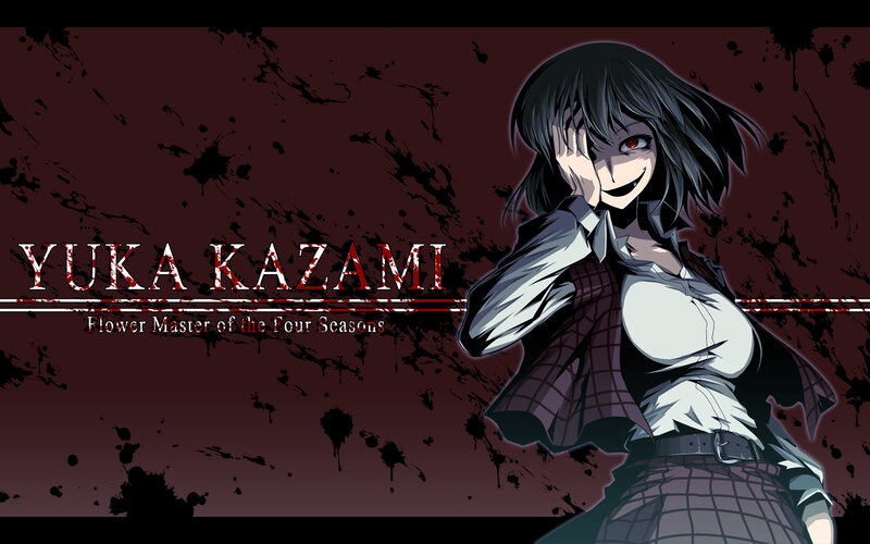 Anime Girl with Red Eye — Black