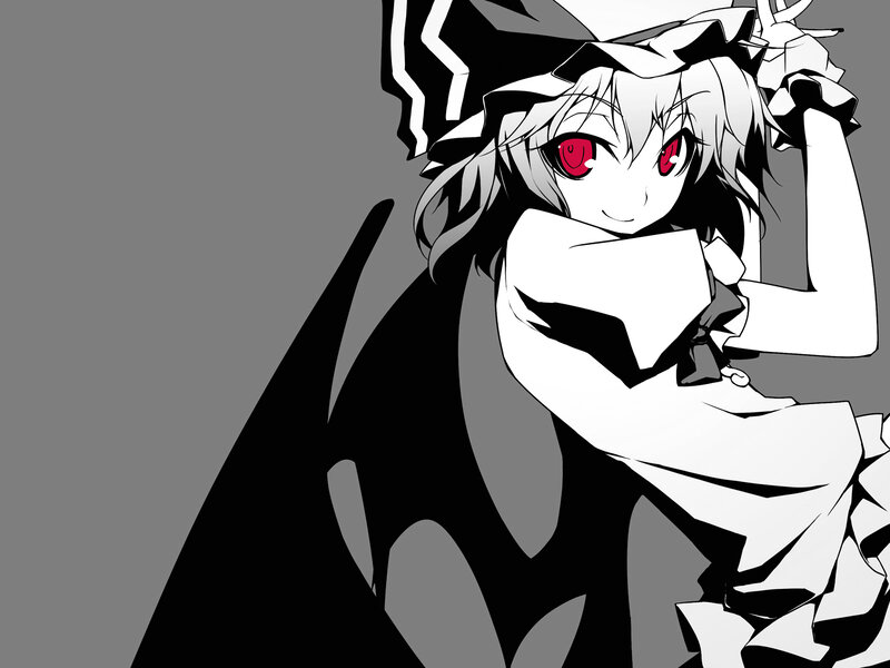 anime girl with red eyes