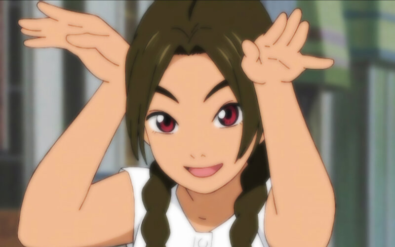 anime girl with red eyes