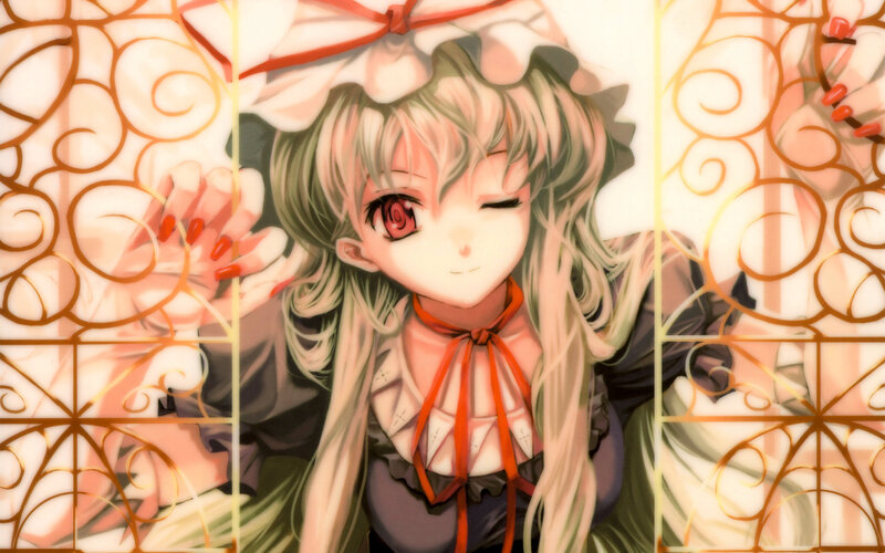 anime girl with red eyes