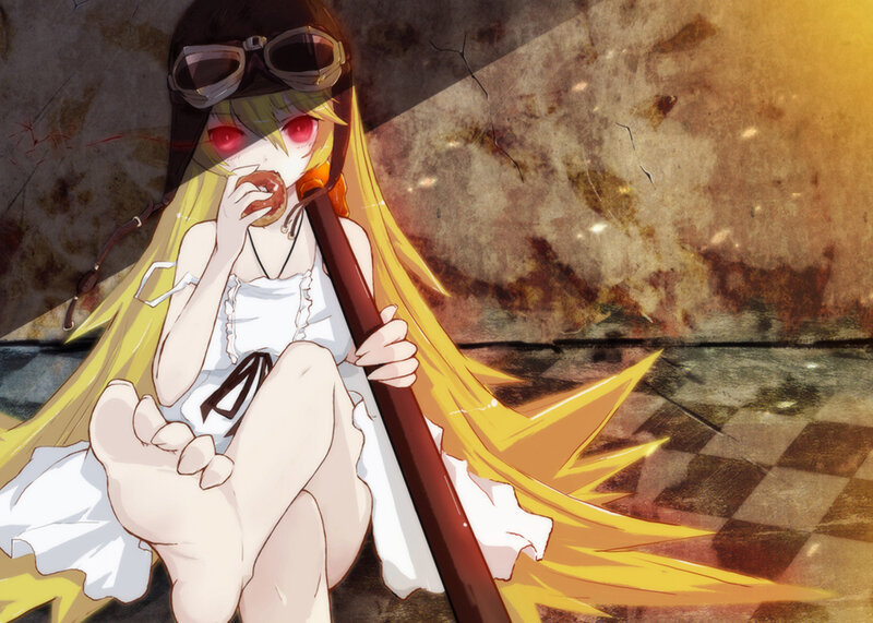 anime girl with red eyes