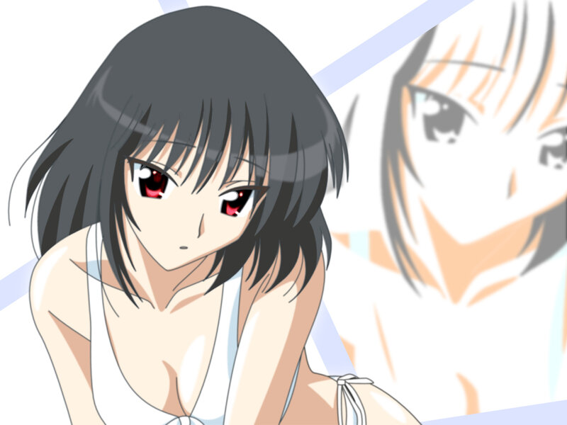 anime girl with red eyes