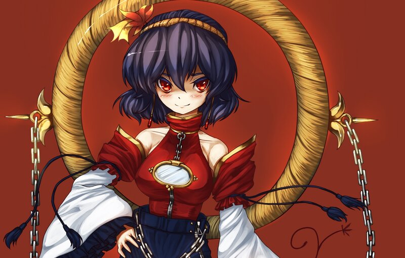 anime girl with red eyes