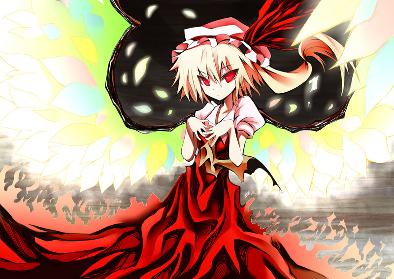 Anime girl with red eyes
