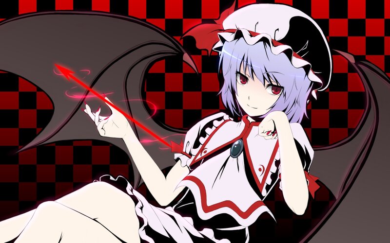 anime girl with red eyes