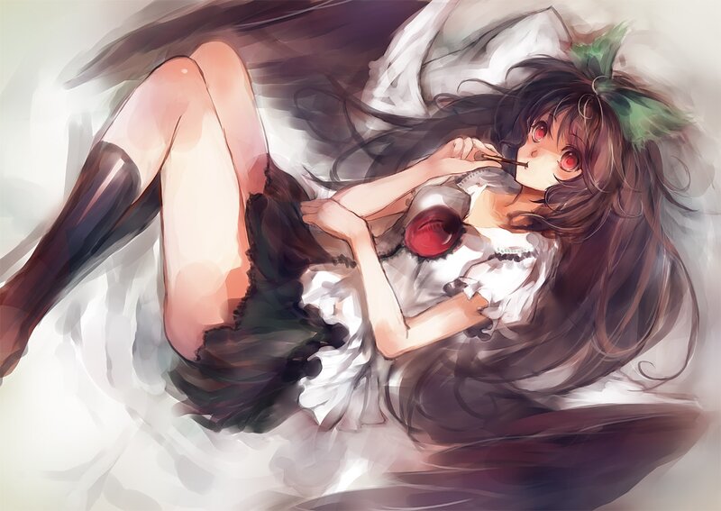 anime girl with red eyes