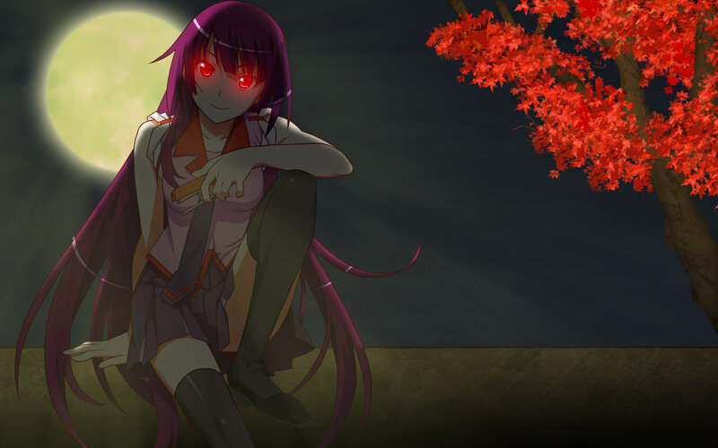 Anime girl with red eyes