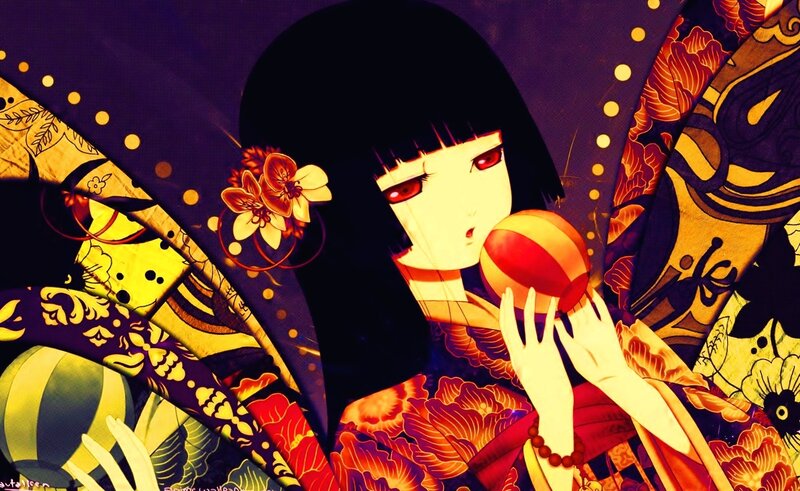 anime girl with red eyes