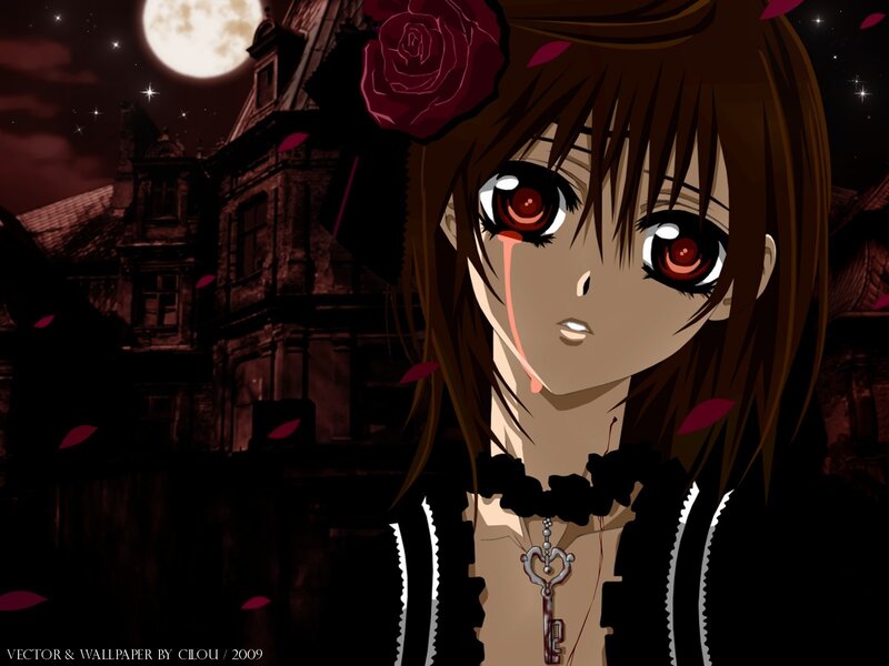 anime girl with red eyes