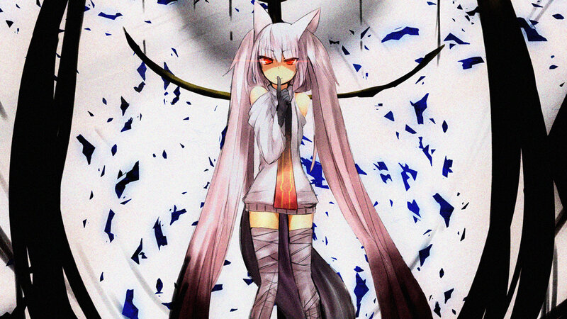 anime girl with red eyes