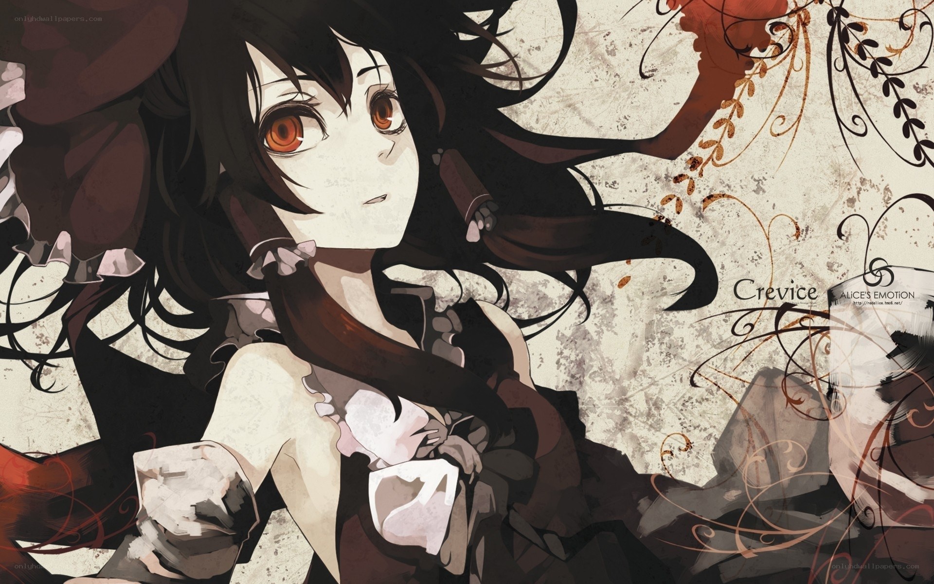 anime girl with red eyes