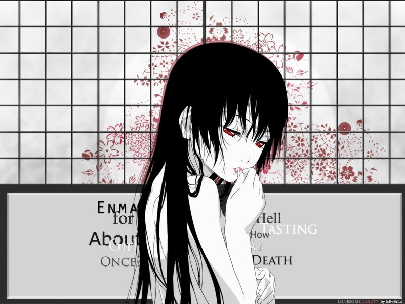 anime girl with red eyes