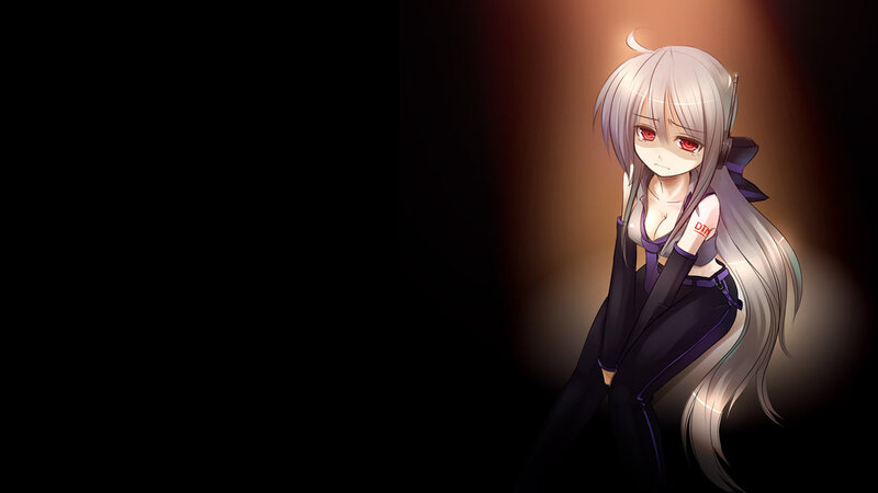 anime girl with red eyes