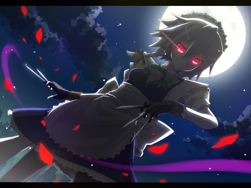 anime girl with red eyes
