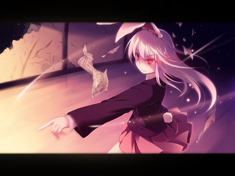 anime girl with red eyes
