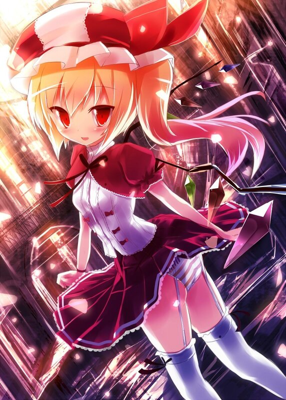 anime girl with red eyes