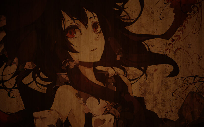 anime girl with red eyes