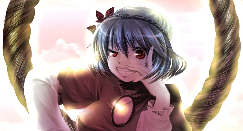 anime girl with red eyes