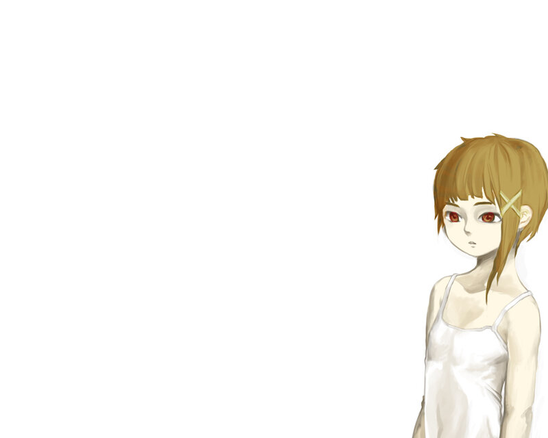 anime girl with red eyes
