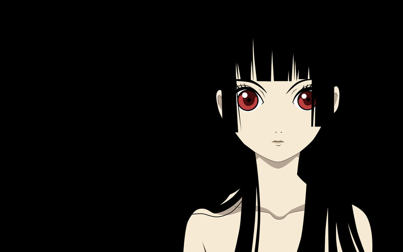 anime girl with red eyes