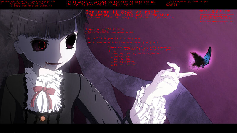 anime girl with red eyes