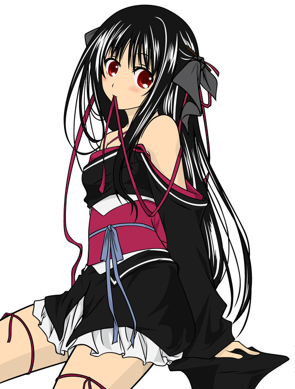 anime girl with red eyes