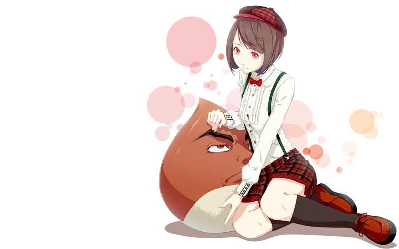 anime girl with red eyes