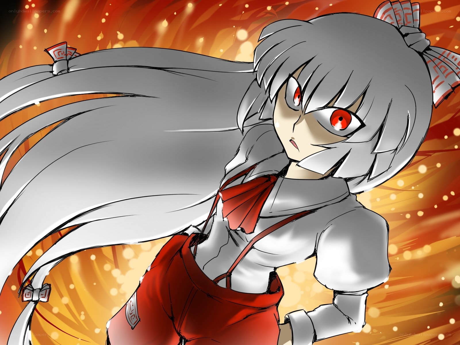 anime girl with red eyes