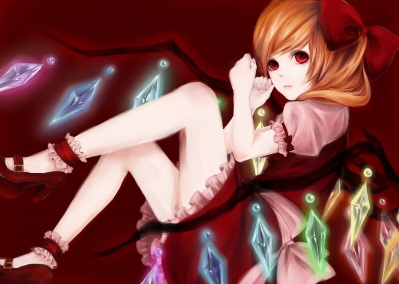anime girl with red eyes