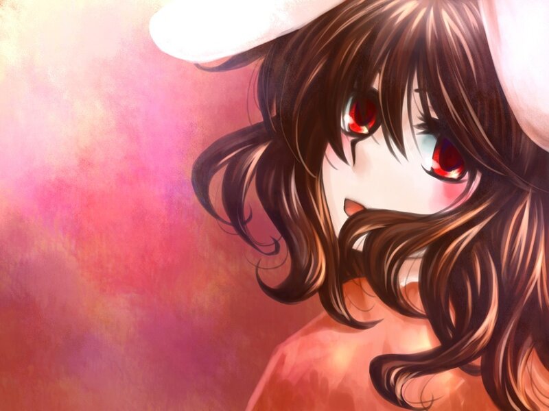 anime girl with red eyes