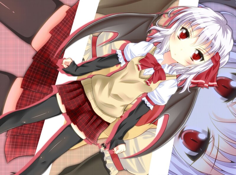 anime girl with red eyes