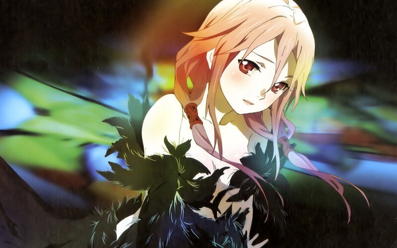anime girl with red eyes