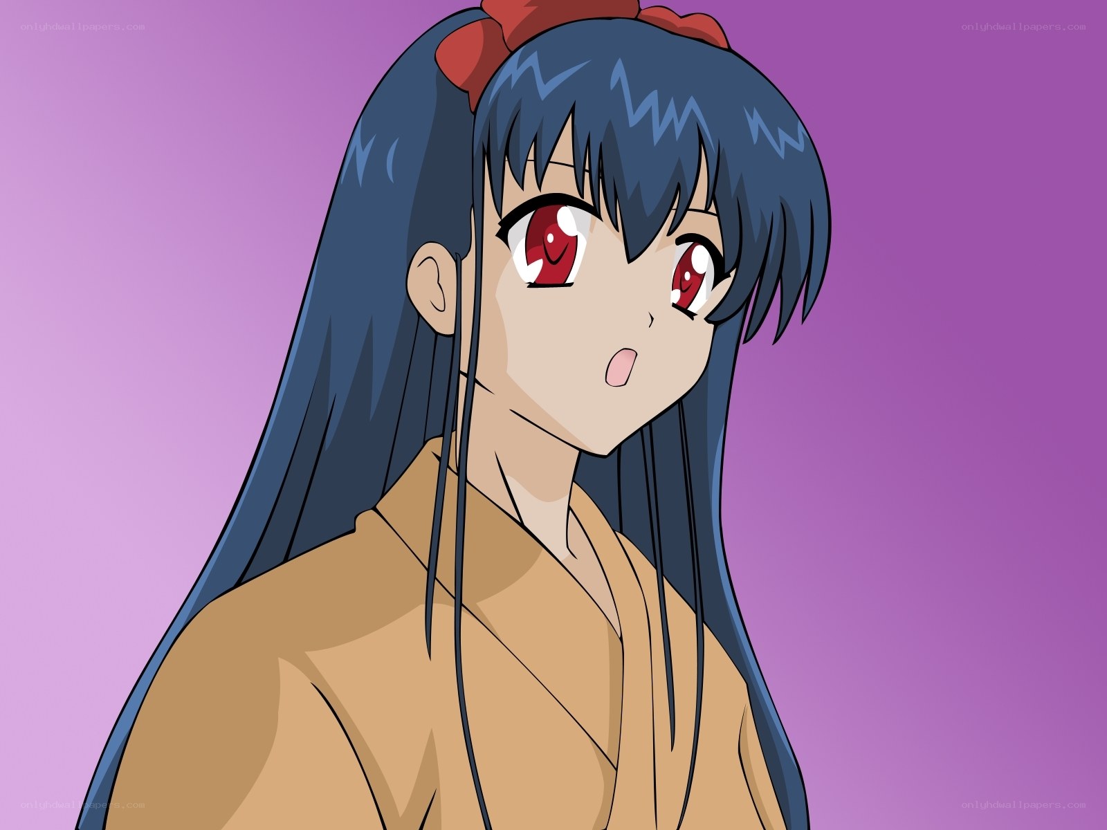 anime girl with red eyes
