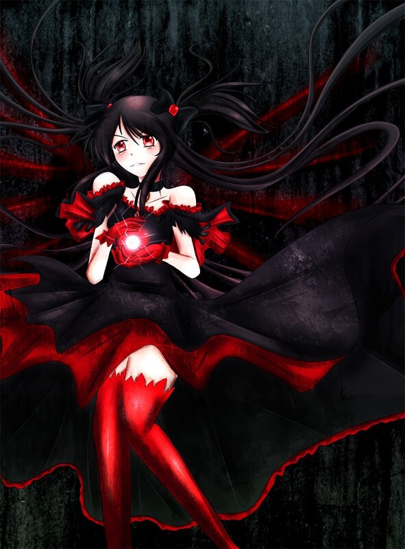 anime girl with red eyes