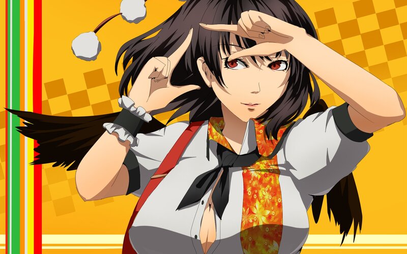 anime girl with red eyes