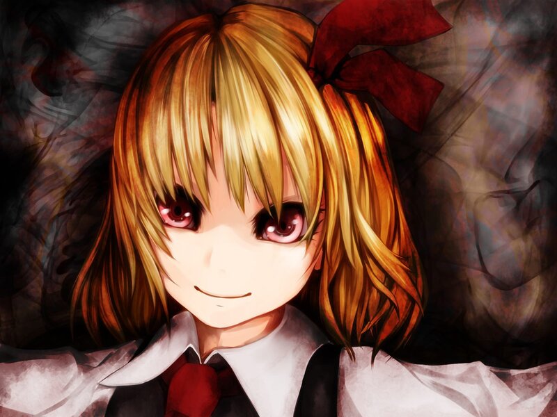 anime girl with red eyes
