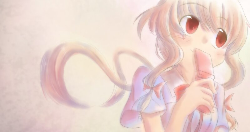 anime girl with red eyes