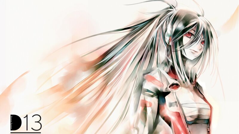anime girl with red eyes