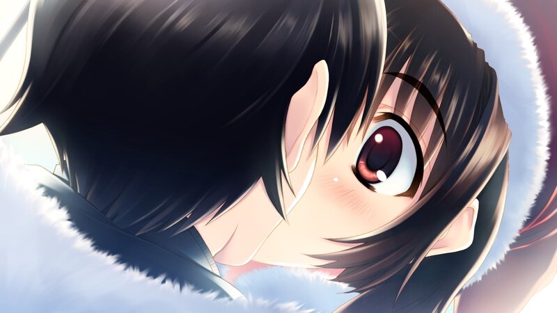anime girl with red eyes