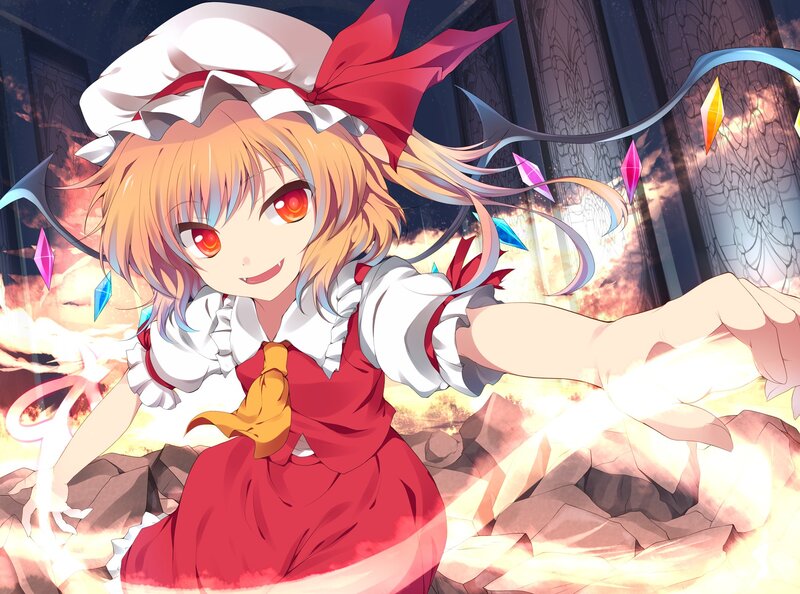 anime girl with red eyes