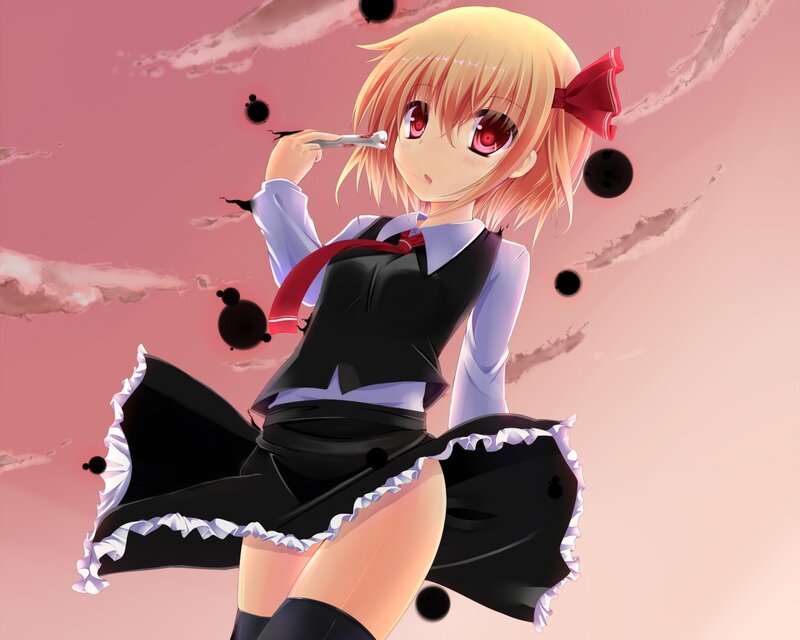anime girl with red eyes